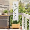 vidaXL Garden Privacy Screen White 32 x 140 cm Cold-rolled steel