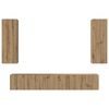 vidaXL TV Cabinet Set Wall-mounted 5 pcs Artisan Oak Engineered Wood