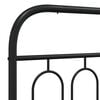 vidaXL Metal Replace Headboard Black 193 cm