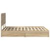 vidaXL Storage Bed with Drawer Sonoma Oak 160 x 200 cm Engineered Wood