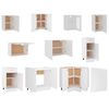 vidaXL 11 Piece Kitchen Cabinet Set Lyon White Engineered Wood