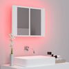 vidaXL LED Bathroom Mirror Cabinet White 60x12x45 cm Acrylic