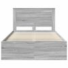 vidaXL Bed Frame Grey Sonoma 120 x 200 cm Solid Pine Wood