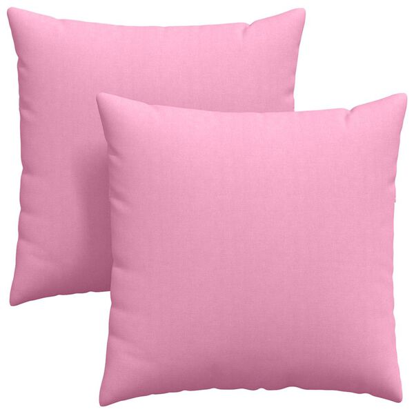 vidaXL Sofa Pillows 2 pcs Pink 60 x 60 cm Fabric