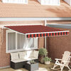 vidaXL Retractable Awning Striped Orange and Brown 350 x 250 cm Fabric
