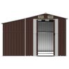vidaXL Garden Shed Brown 277x192.5x179 cm Galvanised Steel