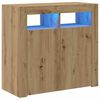 vidaXL Sideboard with LED Lights Artisan Oak 80x35x75 cm