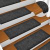 vidaXL Stair Mats Self-adhesive 30 pcs 65x21x4 cm Grey Rectangular Edge