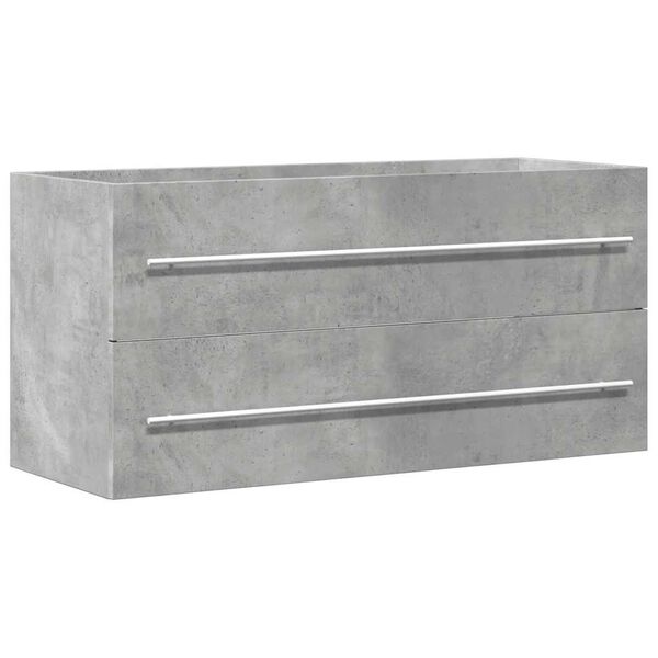 vidaXL Sink Cabinet Concrete Grey 100x38.5x48 cm Engineered Wood
