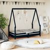 vidaXL Kids Bed Frame Black 70x140 cm Solid Wood Pine