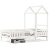 vidaXL Bed Frame with Roof without Mattress White 80x200 cm