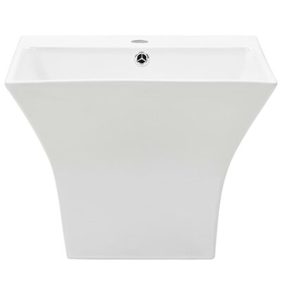 vidaXL Wall-mounted Basin Ceramic White 500x450x410 mm