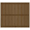 vidaXL Wall Headboard Honey Brown 127.5x3x110 cm Solid Wood Pine