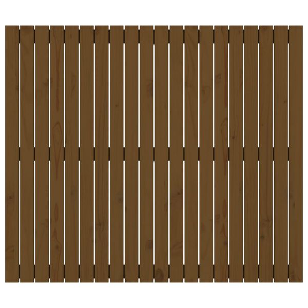 vidaXL Wall Headboard Honey Brown 127.5x3x110 cm Solid Wood Pine