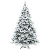 vidaXL Artificial Christmas Tree with 300 LEDs White 240 cm PE and PVC