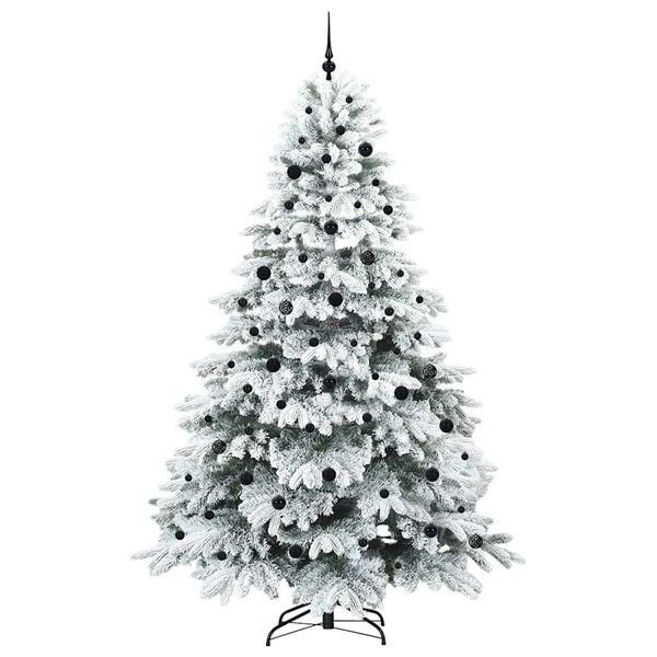 vidaXL Artificial Christmas Tree with 300 LEDs White 240 cm PE and PVC