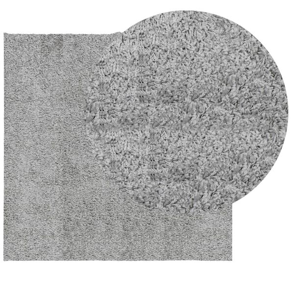vidaXL Shaggy Rug PAMPLONA High Pile Modern Grey 240x240 cm