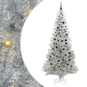 vidaXL Christmas Tree Silver 240 cm PET