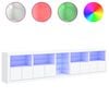 vidaXL Sideboard with LED Lights White 283x37x67 cm
