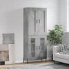 vidaXL Highboard Concrete Grey 69.5x34x180 cm Engineered Wood