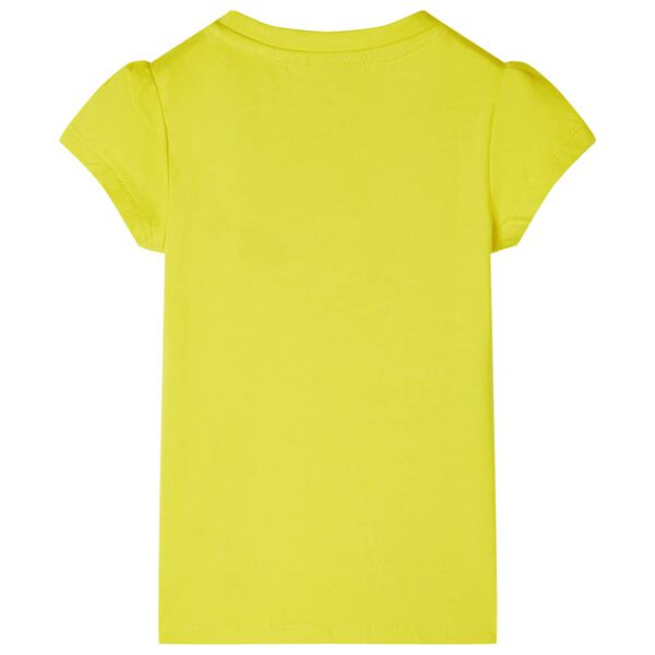Kids' T-shirt with Cap Sleeves Bright Yellow 92