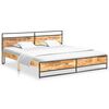 vidaXL Bed Frame without Mattress Solid Rough Mango Wood 200x200 cm