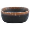 vidaXL Countertop Basin Black and Orange Oval 47x33x13 cm Ceramic
