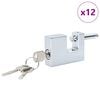 vidaXL Padlock 12 pcs Silver 7 x 1.9 x 5 cm Iron