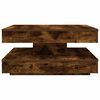 vidaXL Coffee Table 360-Degree Rotatable Smoked Oak 70x70x34.5 cm