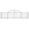 vidaXL Arched Gabion Baskets 30 pcs 200x50x40/60 cm Galvanised Iron
