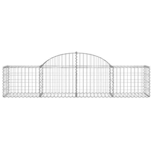 vidaXL Arched Gabion Baskets 30 pcs 200x50x40/60 cm Galvanised Iron