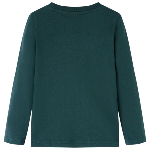 Kids' T-shirt with Long Sleeves Dark Green 104