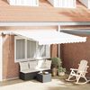 vidaXL Retractable Awning Manual White 350 x 250 cm Fabric and Steel