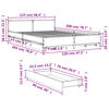 vidaXL Bed Frame with Drawers without Mattress Black 120x200 cm