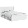 vidaXL Bed Frame with Storage and Headboard White 150 x 200 cm