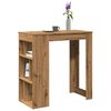 vidaXL Bar Table with Racks Artisan Oak 102x50x103.5 cm Engineered Wood