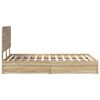 vidaXL Storage Bed with Drawer Sonoma Oak 135 x 190 cm Engineered Wood