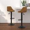 vidaXL Bar Stools 2 pcs Brown Velvet