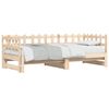 vidaXL Pull-out Day Bed without Mattress 2x(80x200) cm Solid Wood