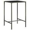 vidaXL Bar Table | Grey | PE Rattan | Medium | Durable | Bar Table | Square