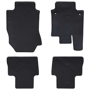 vidaXL Car Mat 4 pcs Black Rubber