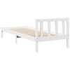 vidaXL Extra Long Bed Frame without Mattress White 90x220 cm Solid Wood Pine