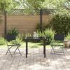 vidaXL Garden Dining Set Folding 3 pcs Black Powder-Coated Steel