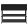 vidaXL Shoe Bench Black 70x42.5x50 cm Engineered Wood