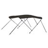vidaXL 3-bow Bimini Top Black 183x196x137 cm