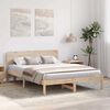 vidaXL Bed Frame with Headboard Natural 150 x 200 cm Solid Pine Wood