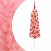 vidaXL Artificial Slim Christmas Tree with Bauble 120 cm 150 LEDs