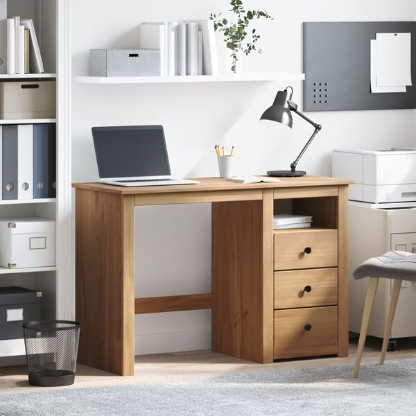 vidaXL Desk PANAMA 112x45x75 cm Solid Wood Pine