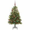 vidaXL Artificial Hinged Christmas Tree with Cones Green 150 cm