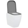vidaXL Toilet Seat Grey 47.5 x 35 x 3.6 cm Duroplast